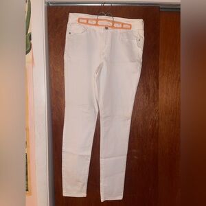 Old Navy Rockstar White Mid-Rise Skinny Jeans